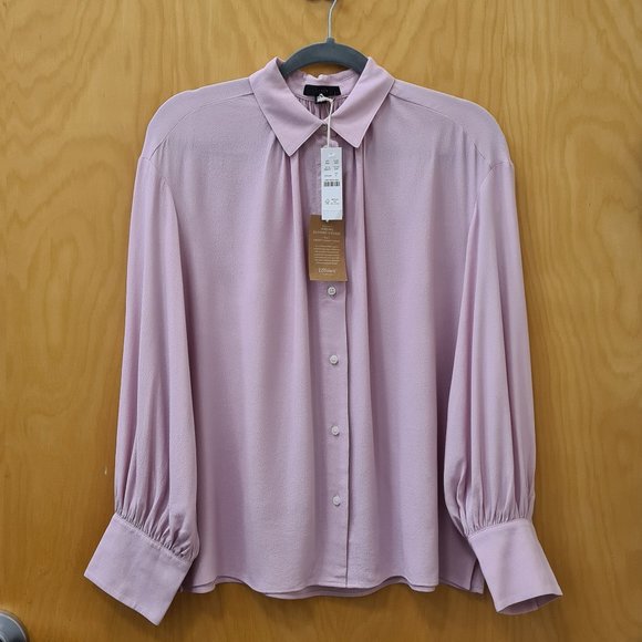 J. Crew NWT Pink Drapey Button Shirt S - Picture 1 of 9